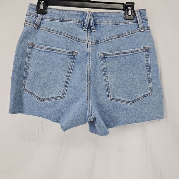 Good American Bombshell Shorts Indigo430 Size 8/29  3.5" Insm Exposed Button Fly - Picture 7 of 9